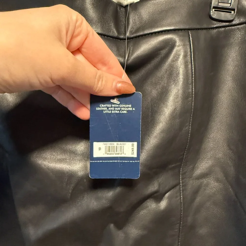 Lucky Brand NWT Leather Mini Skirt 10